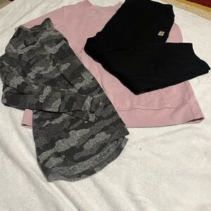 Duluth Trading Co Pink and Gray Sweater
